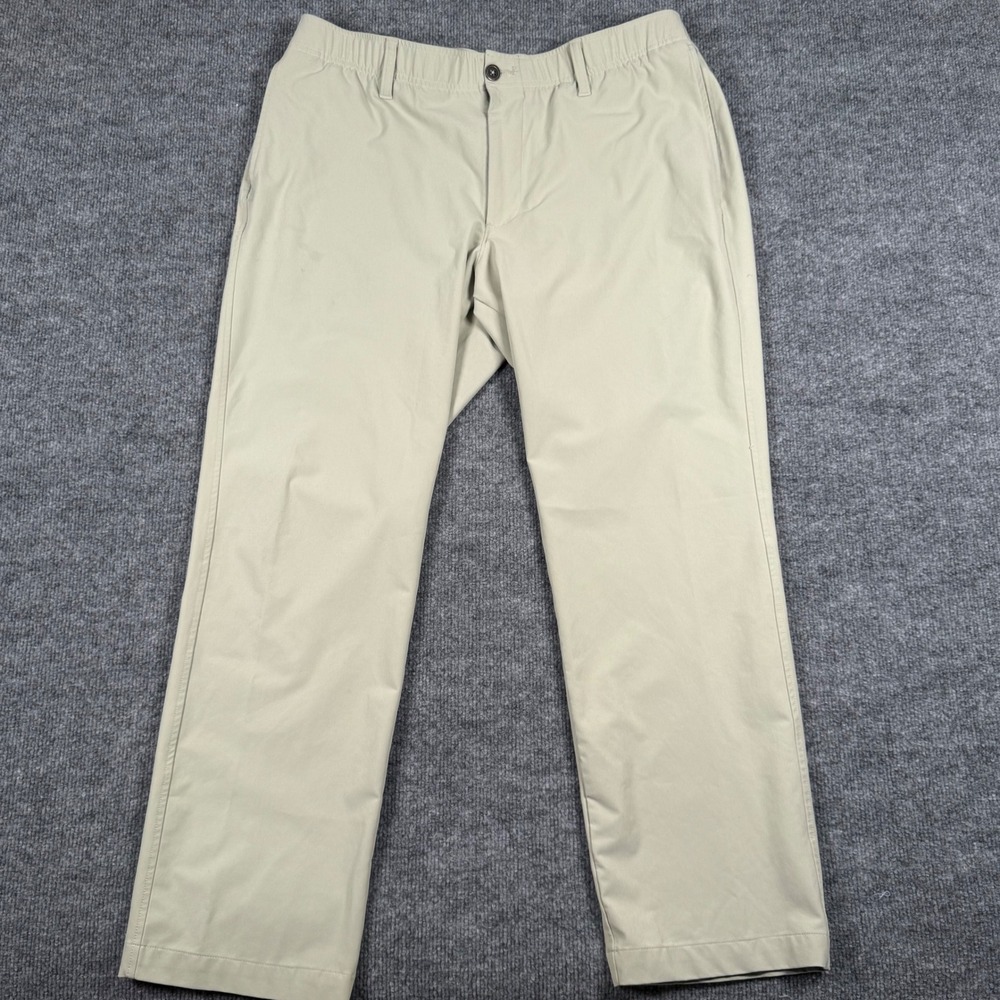 UA Drive Golf Pants 38x30 29" Inseam Chino Khaki Athleisure Performance Golfcore